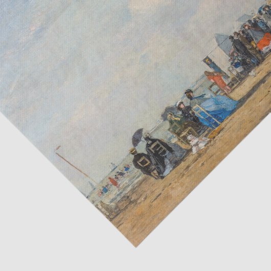 Eugene Boudin - Verzamelen op het strand Tissuepapier (Detail)