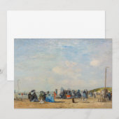 Eugene Boudin - Verzameling op het Strand Kaart (Voorkant / Achterkant)