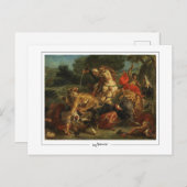 Eugène Delacroix #28 - Kunstmatig Briefkaart (Voorkant / Achterkant)