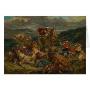Eugene Delacroix - Chasse au lion
