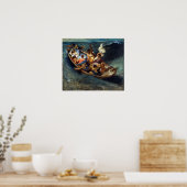 Eugène Delacroix Christus op het Zee van Galilea Poster (Keuken)