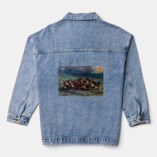 Eugene Delacroix - De schipbreuk van Don Juan Denim Jacket (Achterkant)
