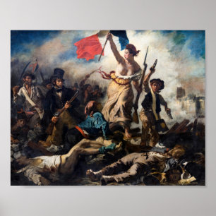 Eugene Delacroix - De Vrijheid Leidt het Volk Poster