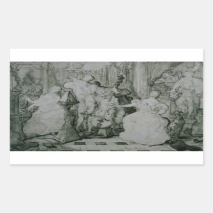 Eugene Delacroix - Le Roy Rene Rechthoekige Sticker