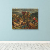 Eugene Delacroix - Lion Hunt Canvas Afdruk (Insitu (Houten vloer))