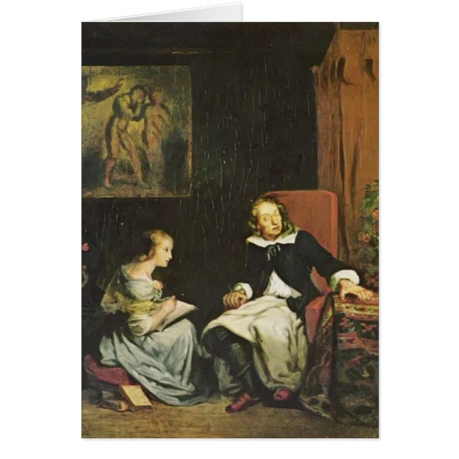 Eugene Delacroix : Milton a dicté à ses filles (Devant)