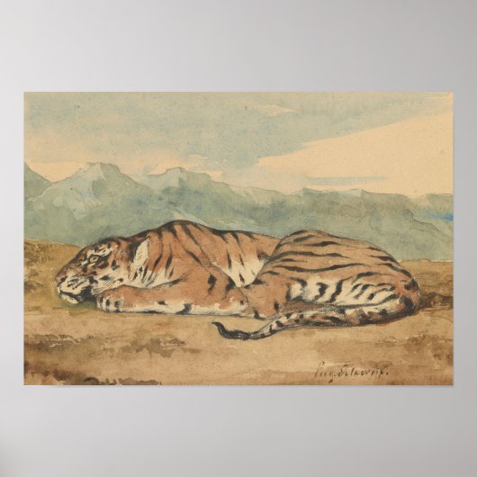 Eugene Delacroix - Royal Tiger Poster (Voorkant)