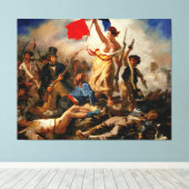 EUGENE DELACROIX Vrijheid Leading the People 1830 Canvas Afdruk (Insitu (Houten vloer))