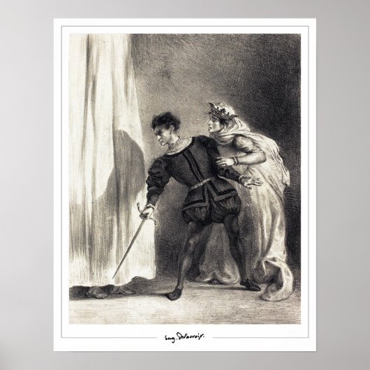 Eugène Delacroix Zedign Affiche d'art #342 (Devant)