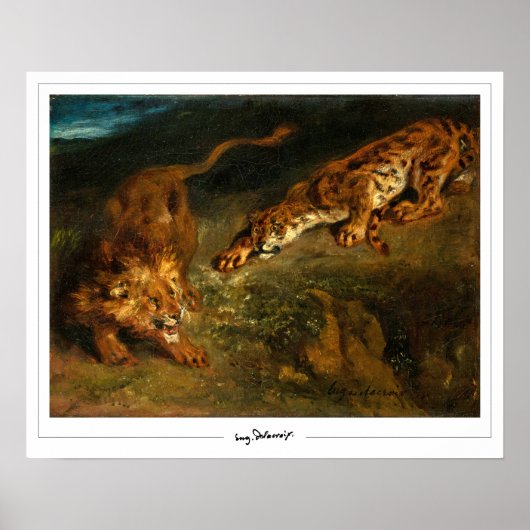 Eugène Delacroix Zedign Affiche d'art #637 (Devant)