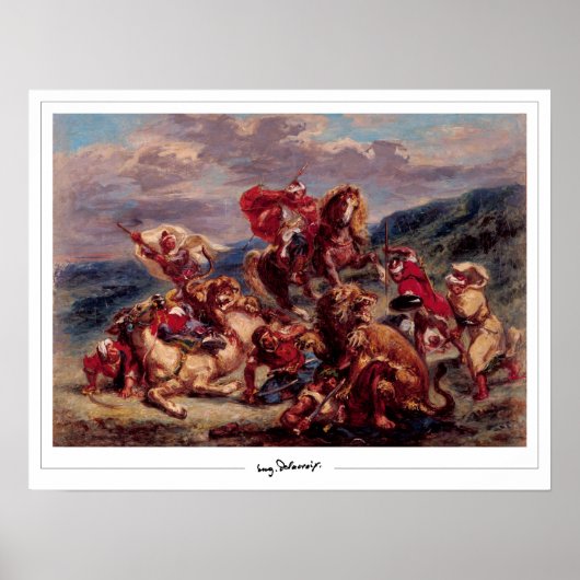 Eugène Delacroix Zedign Affiche d'art #97 (Devant)