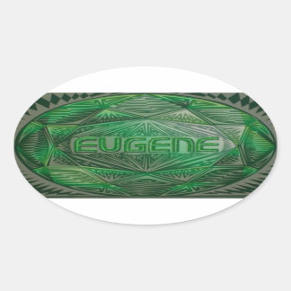 Eugene Emerald Ovale Sticker