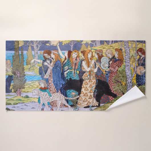 Eugene Grasset - Harmonie decoratief paneel Bad Handdoek (Badhanddoek)
