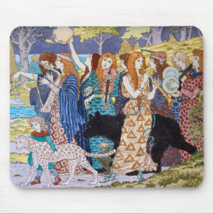 Eugene Grasset - Harmonie decoratief paneel Muismat