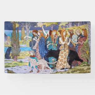 Eugene Grasset - Harmonie decoratief paneel Spandoek