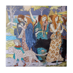 Eugene Grasset - Harmonie decoratief paneel Tegeltje