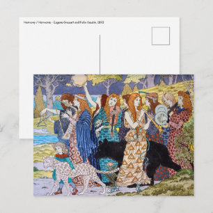 Eugene Grasset - Harmonieus decoratief paneel Briefkaart