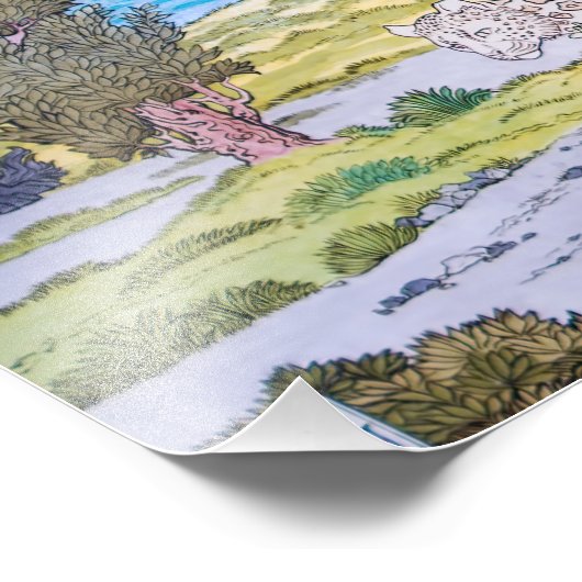 Eugene Grasset - Harmonieus decoratief paneel Foto Afdruk (Hoek)