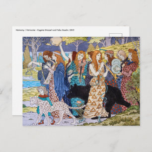 Eugene Grasset - Harmony Decorative Panel Briefkaart