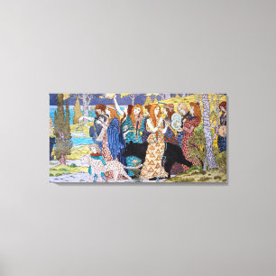 Eugene Grasset - Harmony Decorative Panel Canvas Afdruk