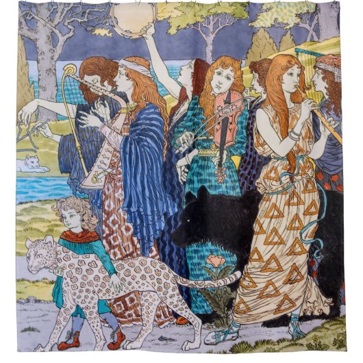 Eugene Grasset - Harmony Decorative Panel Douchegordijn (Voorkant)