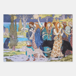 Eugene Grasset - Harmony Decorative Panel Inpakpapier Vel