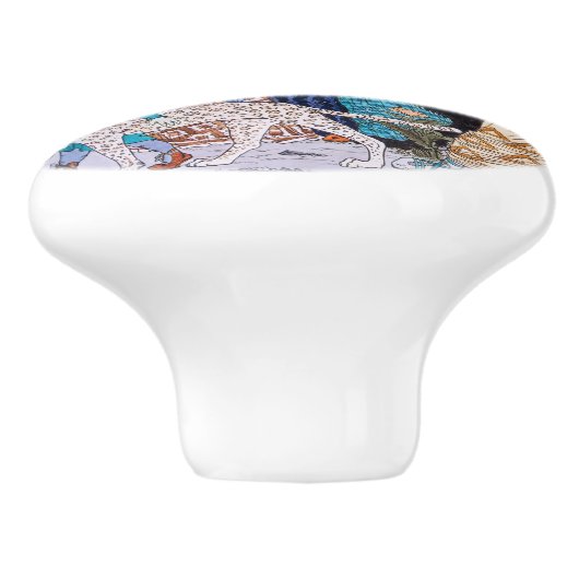 Eugene Grasset - Harmony Decorative Panel Keramische Knop (Zijkant)