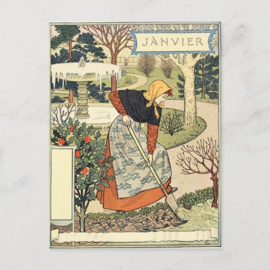 Eugène Grasset janvier Briefkaart (Voorkant)
