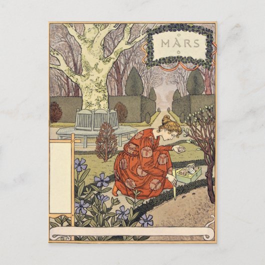 Eugène Grasset mars Briefkaart (Voorkant)