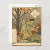 Eugène Grasset november Briefkaart (Voorkant / Achterkant)