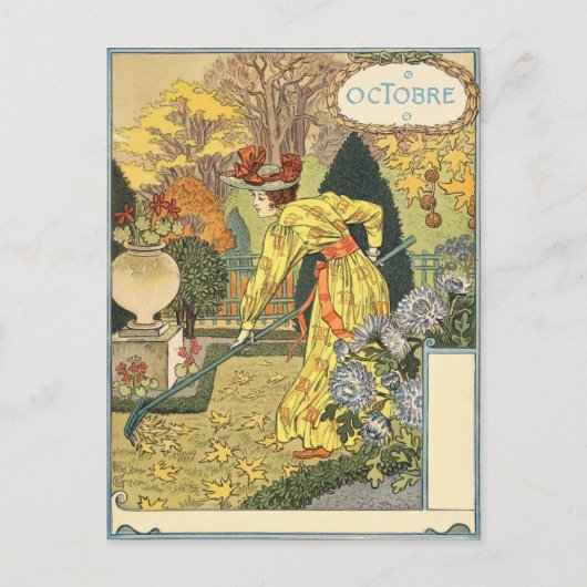 Eugène Grasset octobre Briefkaart (Voorkant)