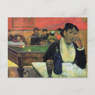 Eugène Henri Paul Gauguin - Madame Ginoux in Cafe Briefkaart
