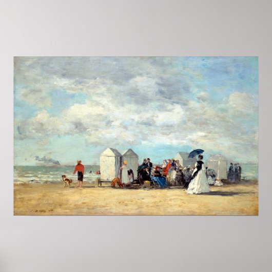 Eugène Louis Boudin Beach Scene Poster (Voorkant)