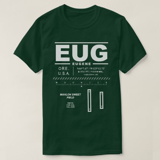 Eugene Mahlon Sweet Field Airport EUG T-Shirt (Design devant)