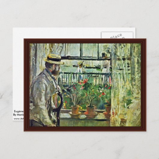 Eugène Manet op het eiland Wight Briefkaart (Voorkant / Achterkant)