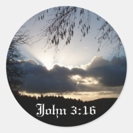 Eugene, OF...Johannes 3:16 Ronde Sticker