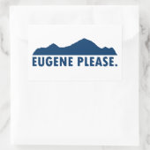 Eugene Oregon Alsjeblieft Rechthoekige Sticker (Tas)
