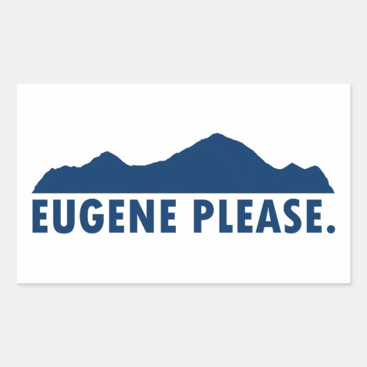 Eugene Oregon Alsjeblieft Rechthoekige Sticker (Voorkant)