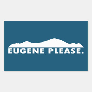 Eugene Oregon Alsjeblieft Rechthoekige Sticker