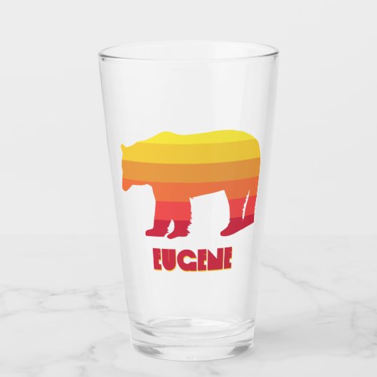 Eugene Oregon Rainbow Beer Glas (Voorkant)