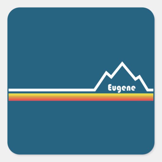 Eugene Oregon Vierkante Sticker (Voorkant)