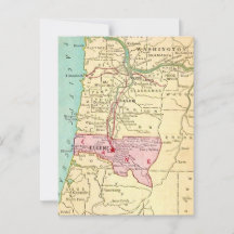 Eugene Oregon Vintage Kaart Ansichtkaart