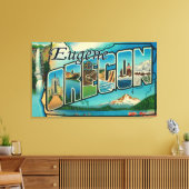 Eugene, OregonLarge Letter ScenesEugene, OF Canvas Afdruk (Insitu (Woonkamer))