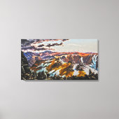 Eugene VON GUÉRard - Mount Townsend (Gewijzigd) Canvas Afdruk (Voorkant)