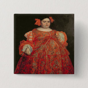 Eugenia Martinez Vallejo, La Monstrua (olie) Vierkante Button 5,1 Cm