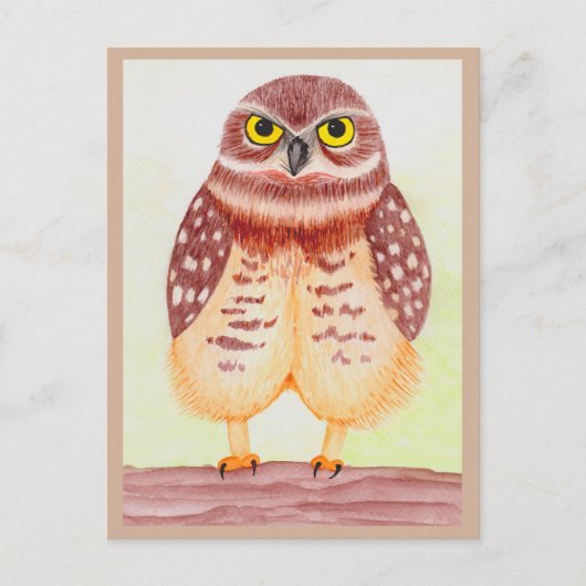 Eule Postkarte Briefkaart (Voorkant)