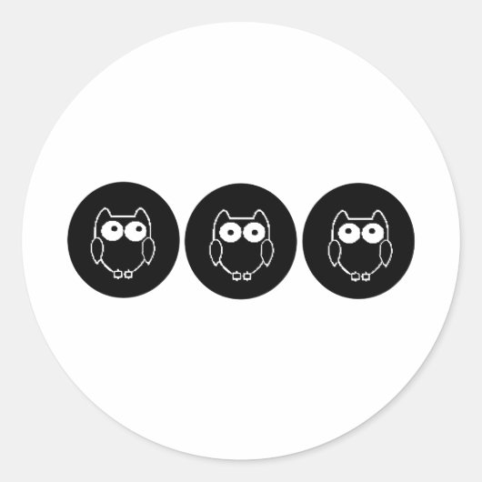 Eule Ronde Sticker (Voorkant)