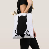 Eule - Scherenschnitt Draagtas (Dichtbij)