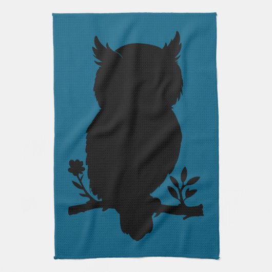 Eule - Scherenschnitt Theedoek (Verticaal)