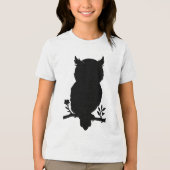 Eule - Scherenschnitt Tri-Blend Shirt (Voorkant)